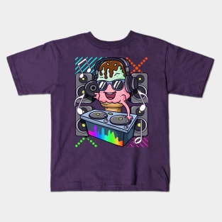 Ice Cream Cone DJ Dance Music Electronic Hip Hop Kids T-Shirt